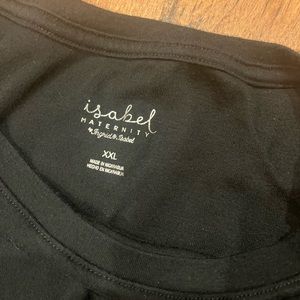 Plain black maternity top. Isabel brand